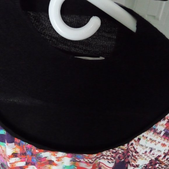 BALLA VALENTINA ITALIAN merino wool viscose multicolor artsy high neck blouse M - Picture 3 of 6